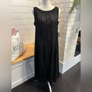 NWT Women's Perceptions Sleeveless Black "Lace" Dress